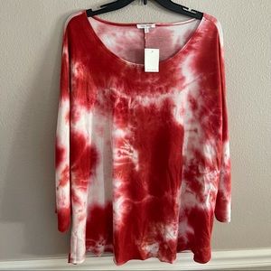 Ava James Women’s Plus Size & White Tie Dye Shirt